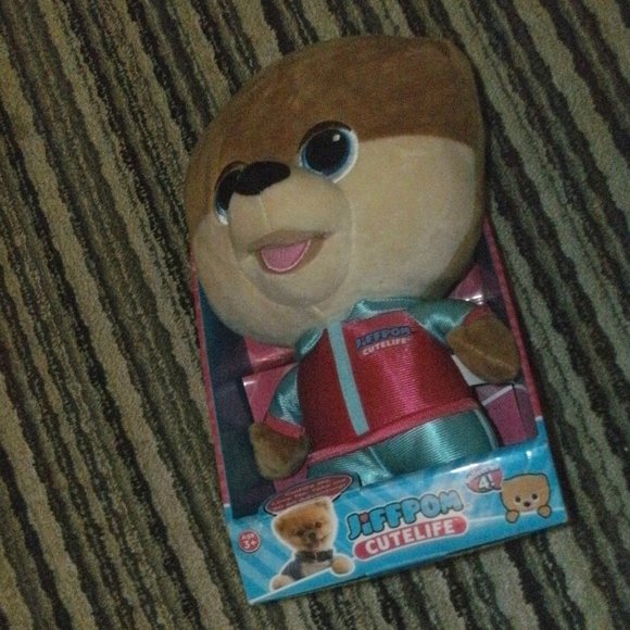 NWT 2018 Cute Life JIFFPOM Stuffed Animal Plush Puppy Dog Toy 12" tall NIB - Picture 1 of 3